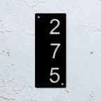Personalized Metal Name Plate for Home – Minimalist Vertical Steel Design - Harshita Craft
