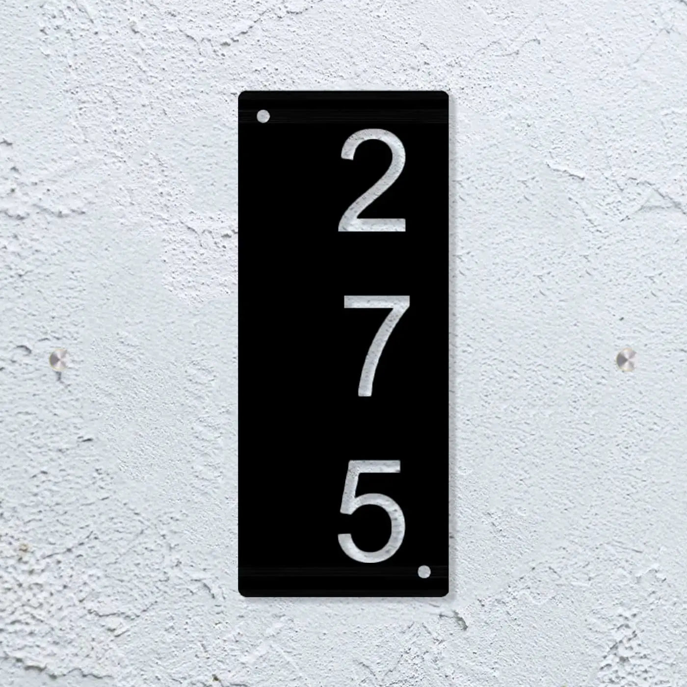 Personalized Metal Name Plate for Home – Minimalist Vertical Steel Design - Harshita Craft