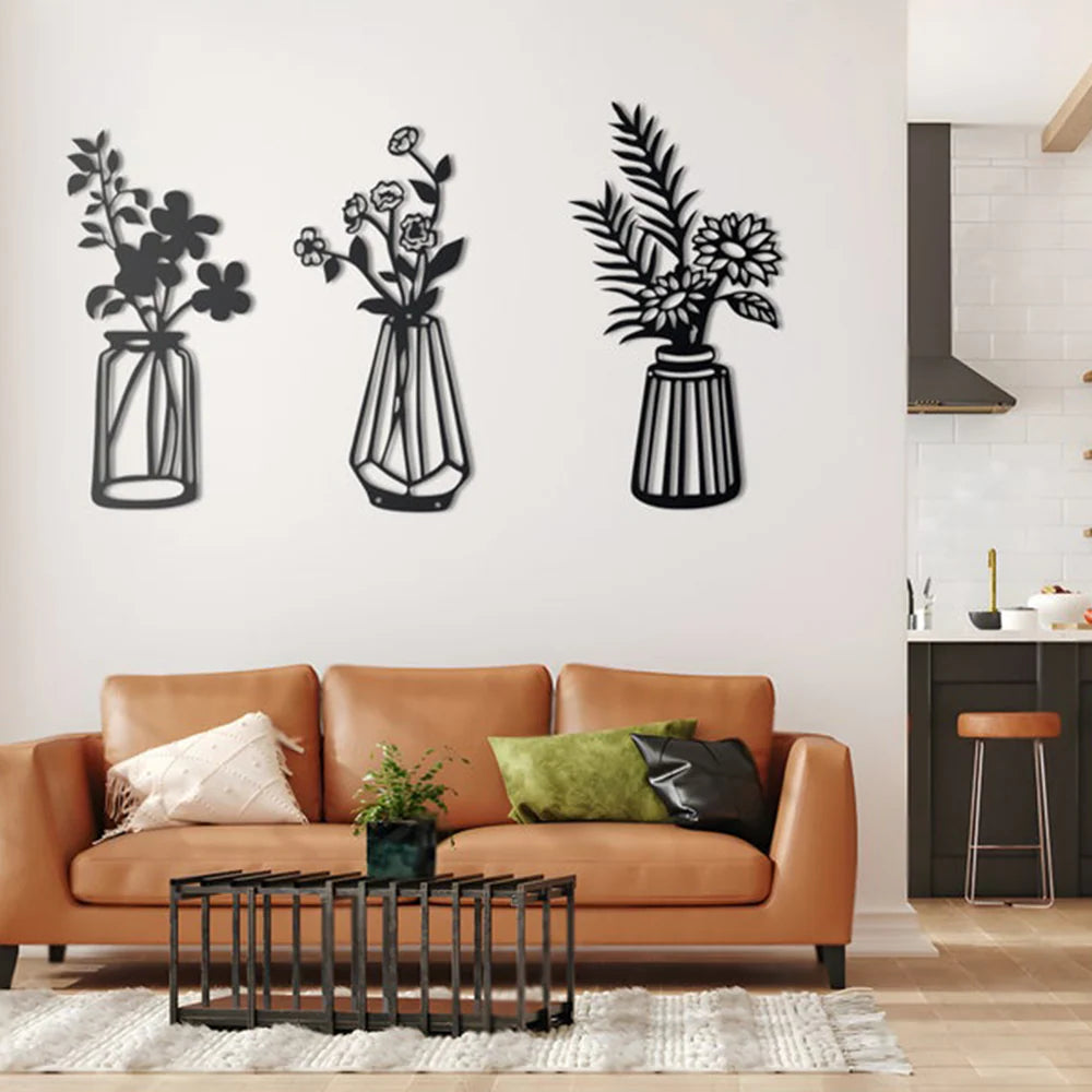 Vase Metal Wall Art Decor