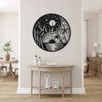 Day and Night Scenery Metal Wall Art
