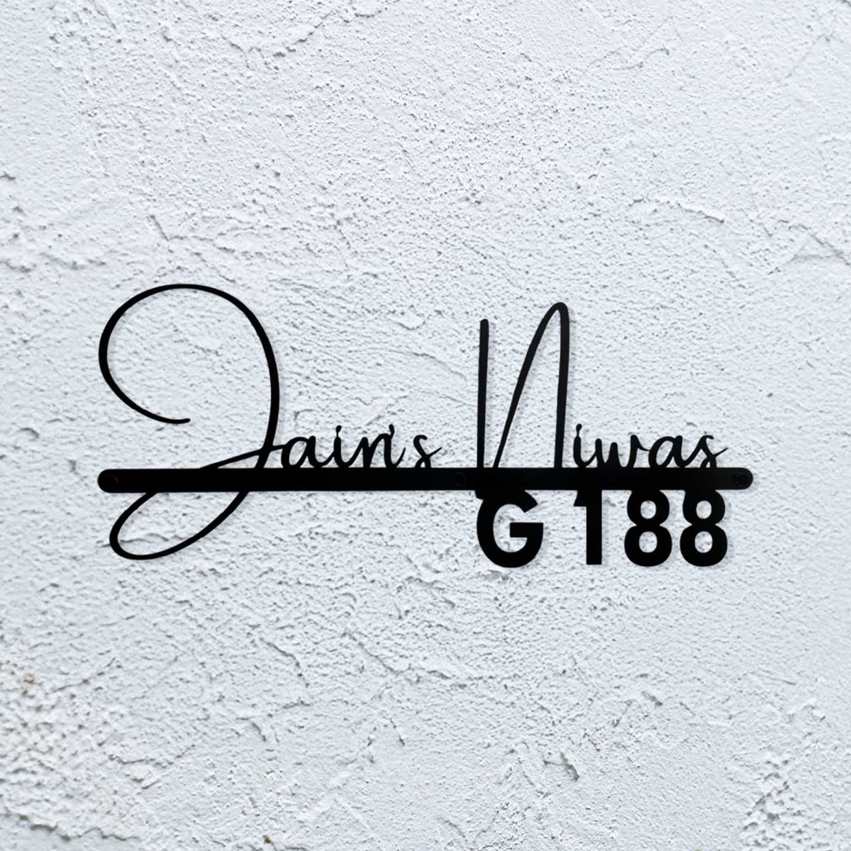 Personalized Waterproof Calligraphy Metal Name Plate for Home