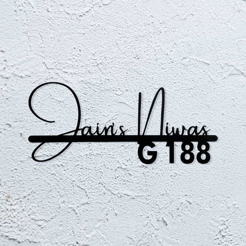 Personalized Waterproof Calligraphy Metal Name Plate for Home