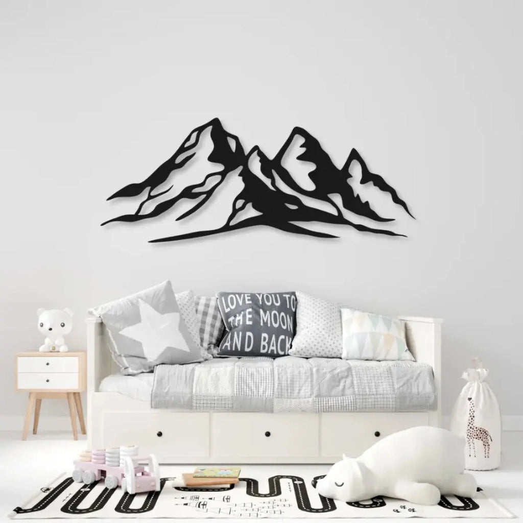 Snow Mountain Range Metal Wall Art
