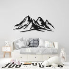 Snow Mountain Range Metal Wall Art