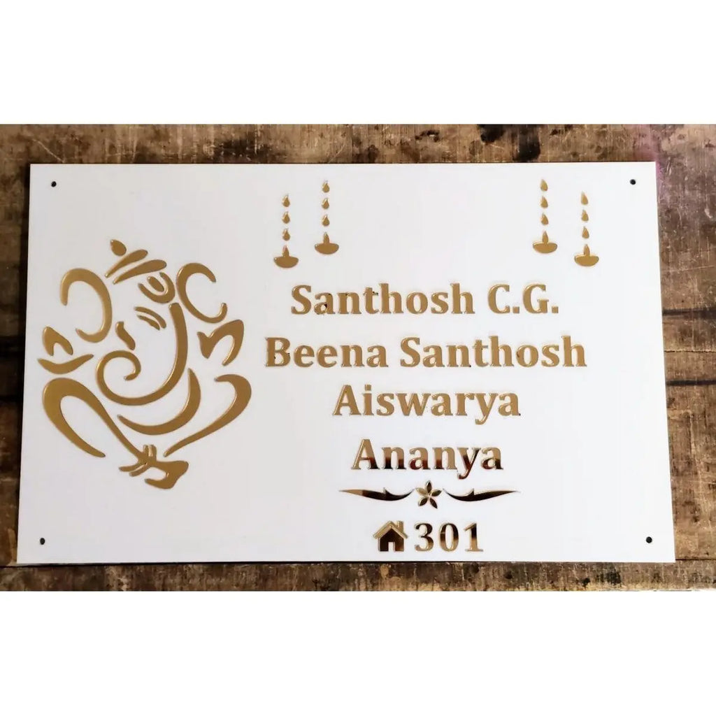 Custom Acrylic Name Plate for Home - Harshita Craft