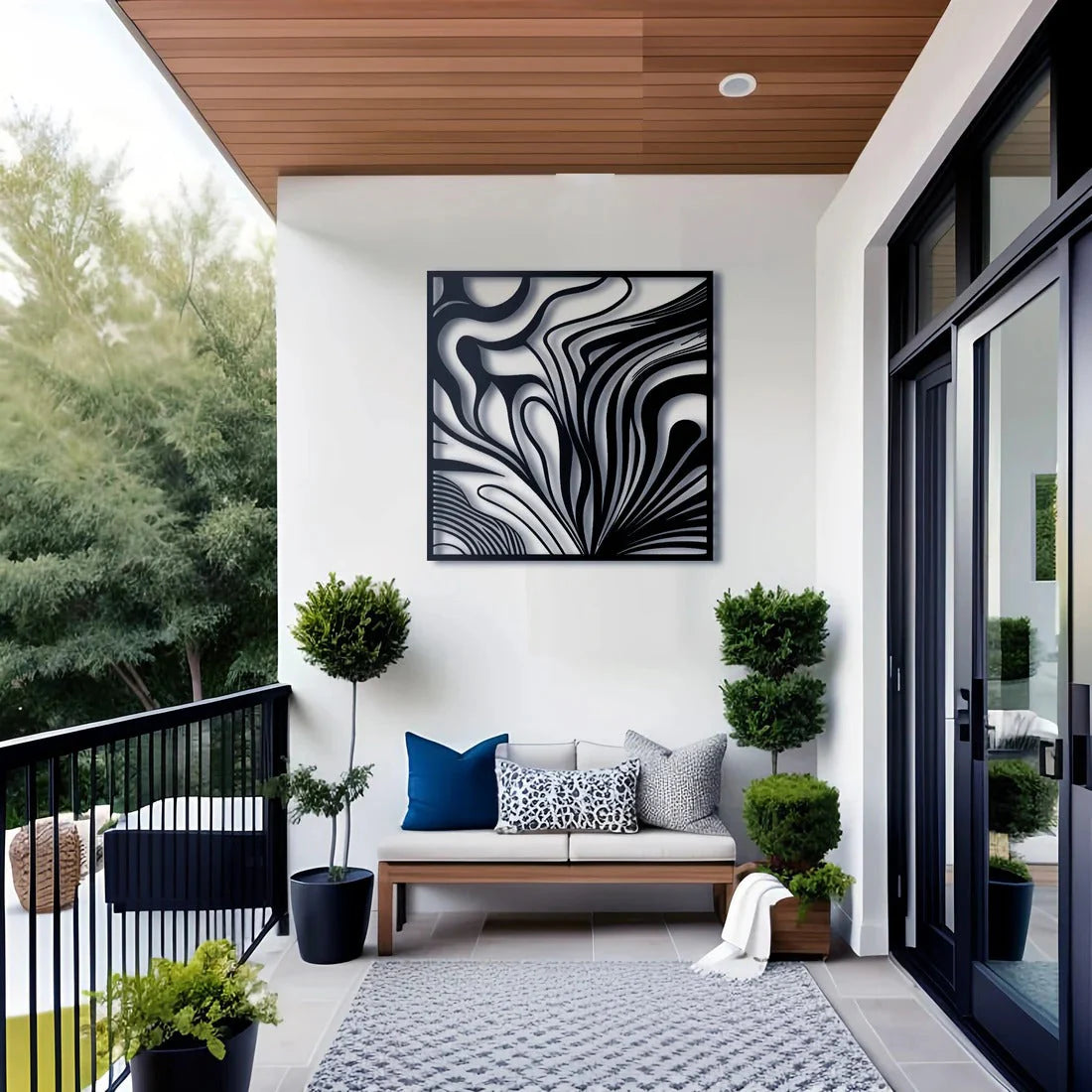 Tiger Stripes Abstract Metal Wall Art