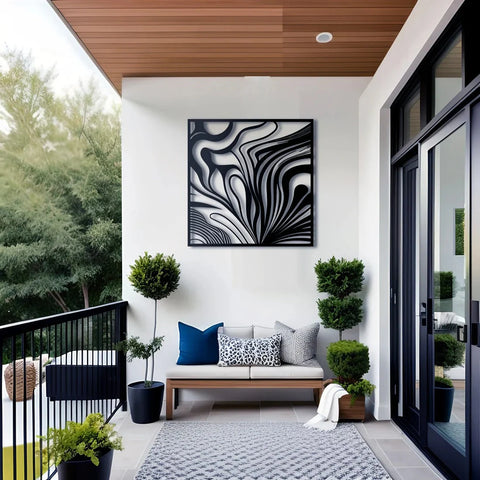 Tiger Stripes Abstract Metal Wall Art