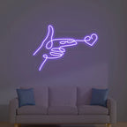 Love Gun LED Neon Sign | Romantic LED Neon Light for Bedroom & Wall Decor - Harshita Craft