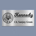 Personalized Stainless Steel Metal Name Plate for Home – Sai Baba Theme - Harshita Craft