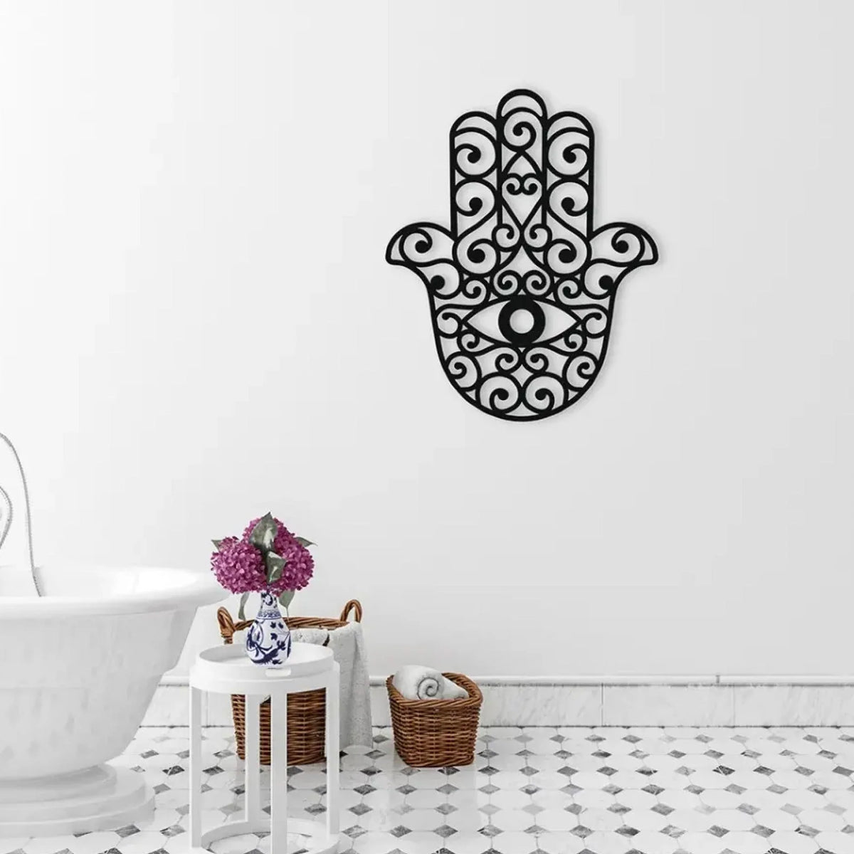Hamsa Hand Metal Wall Art