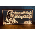 Adiyogi Design Acrylic LED Name Plate for Home