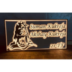 Adiyogi Design Acrylic LED Name Plate for Home