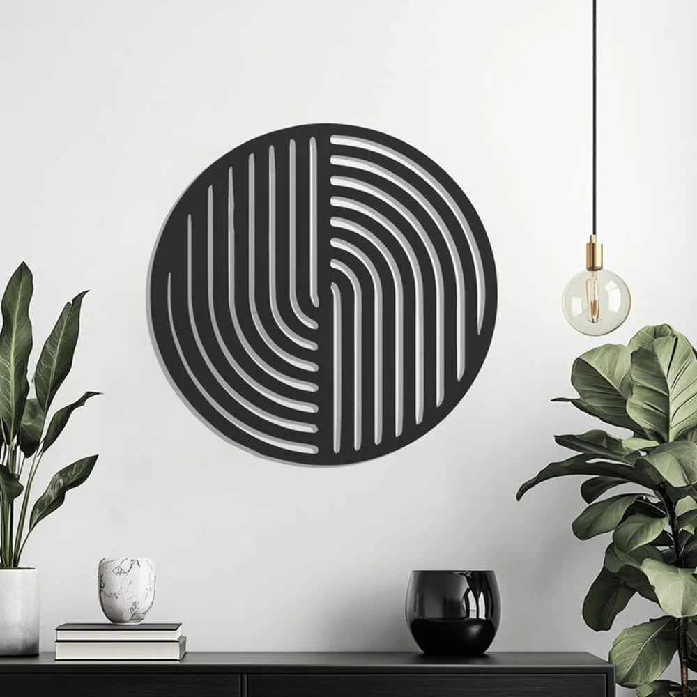 Abstract Strips Metal Wall Art