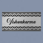 Personalized Line Art Metal Name Plate for Home – Stainless Steel - Harshita Craft