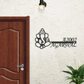 Personalized Metal Name Plate for Home – Laser Cut Religious Design (Outdoor & Indoor) - Harshita Craft