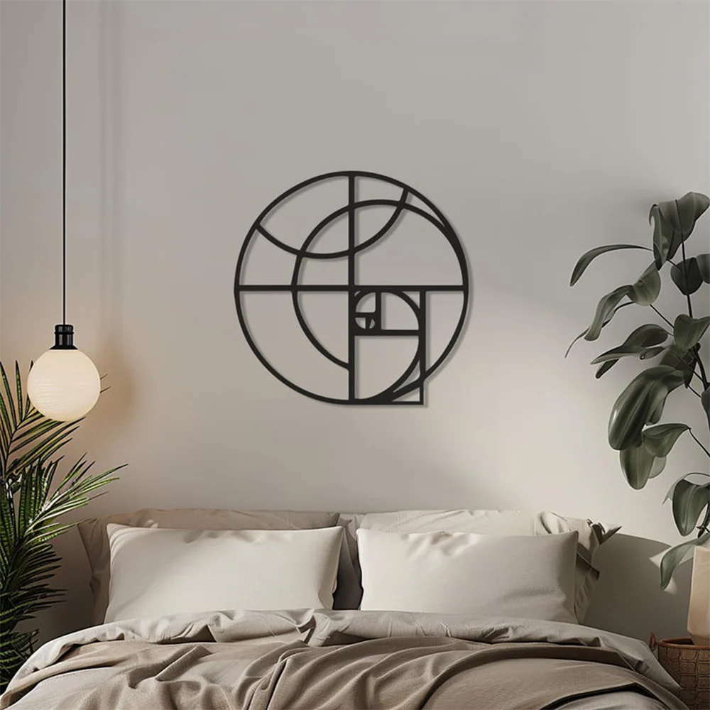 Geometric Golden Ratio Metal Wall Art
