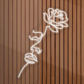 Neon Rose Light Woman Face Flower