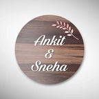 White & Wooden Acrylic Name Plate for Home | Custom Fancy Acrylic Name Plate Design - Harshita Craft