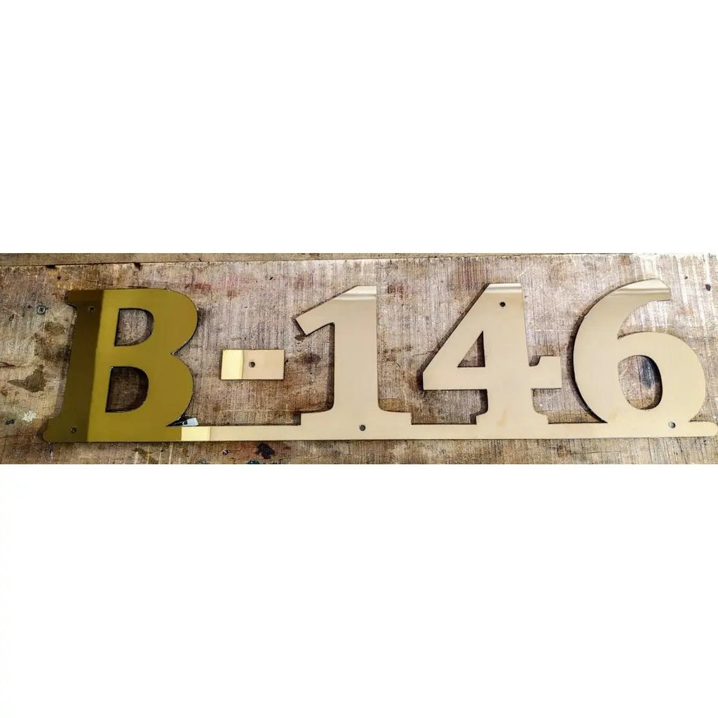 Golden Stainless Steel Name Plate for Home & Office Harshita Craft