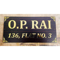 Wooden Texture Acrylic Name Plate for Home – Custom Design