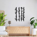 Bamboo Sticks Metal Wall Art Decor