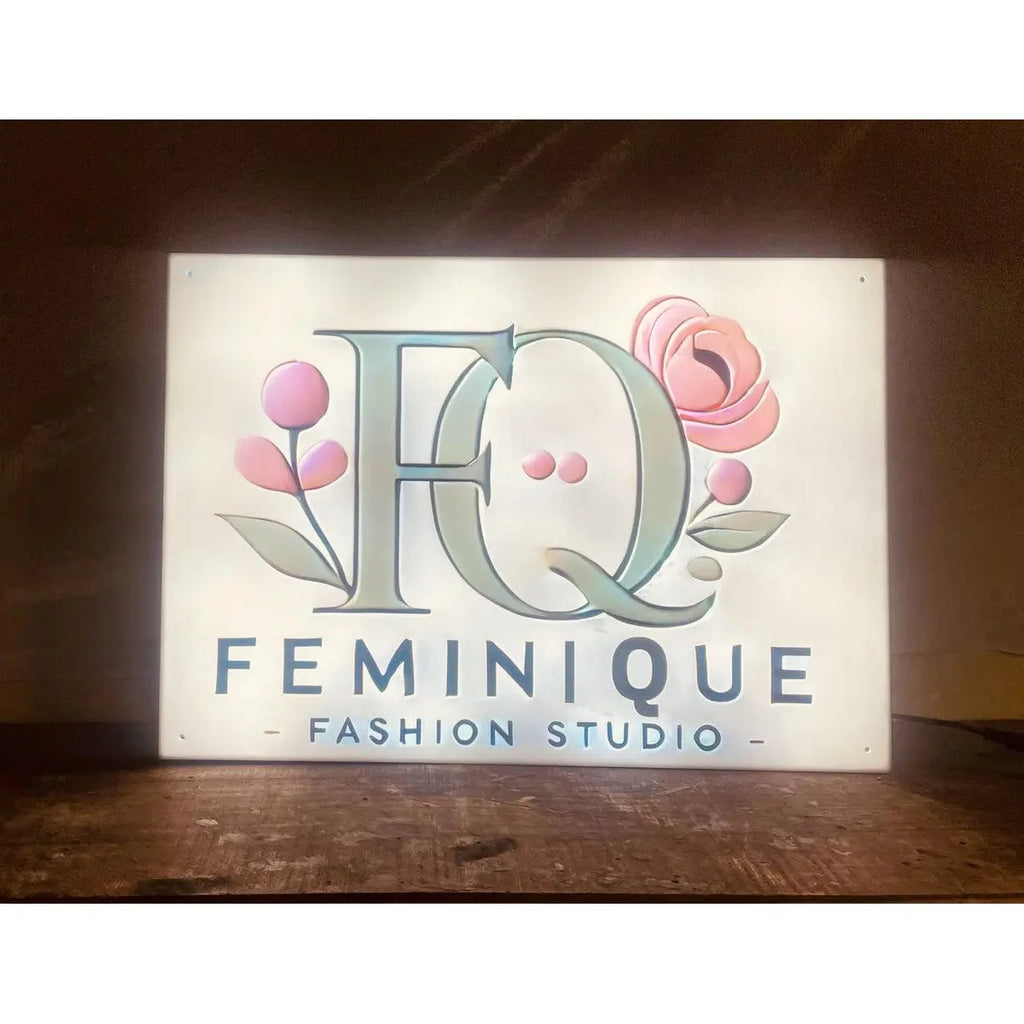 Multicolor Acrylic UV Printed LED Name Plate