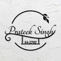 Personalized Laser Cut Elegant Steel Metal Name Plate for Home - Harshita Craft