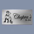 Personalized Hanuman Metal Name Plate for Home – Stainless Steel - Harshita Craft