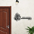 Personalized Religious Theme Metal Name Plate for Home – Laser Cut Steel - Harshita Craft