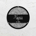 Personalized Round Metal Name Plate for Home | Laser Cut Steel Design - Harshita Craft
