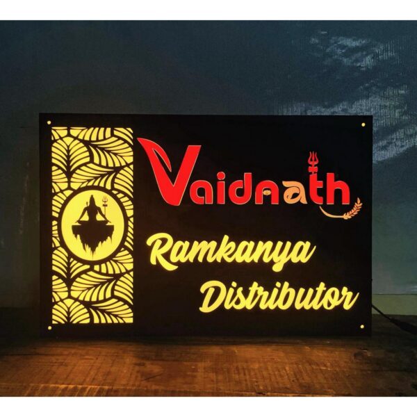 Company Acrylic Personalized LED Name Plate for Office