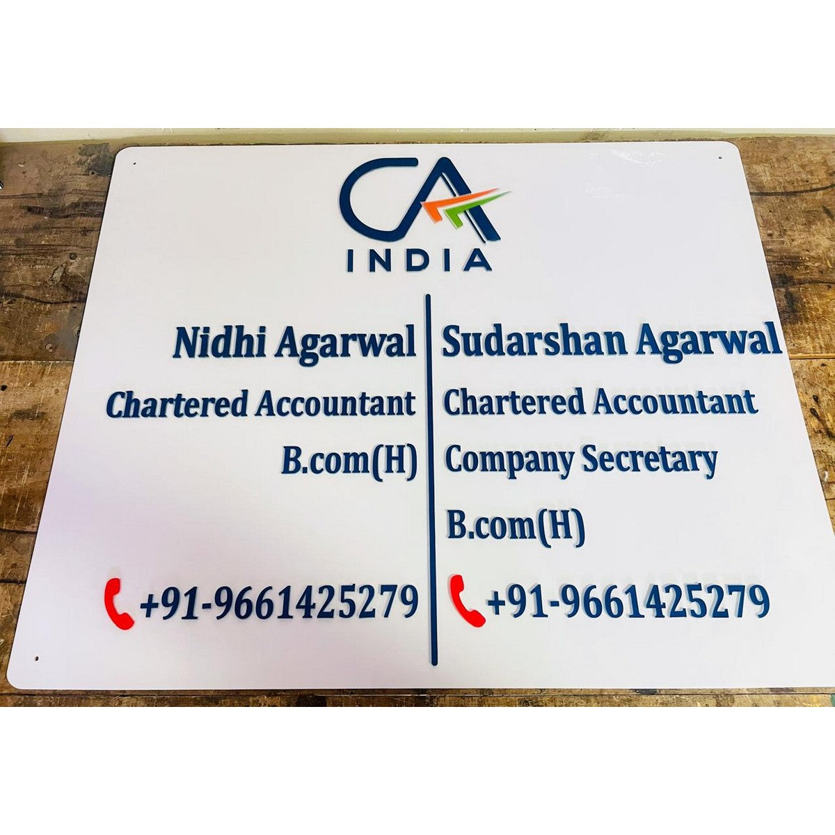 Chartered Accountant Acrylic Name Plate