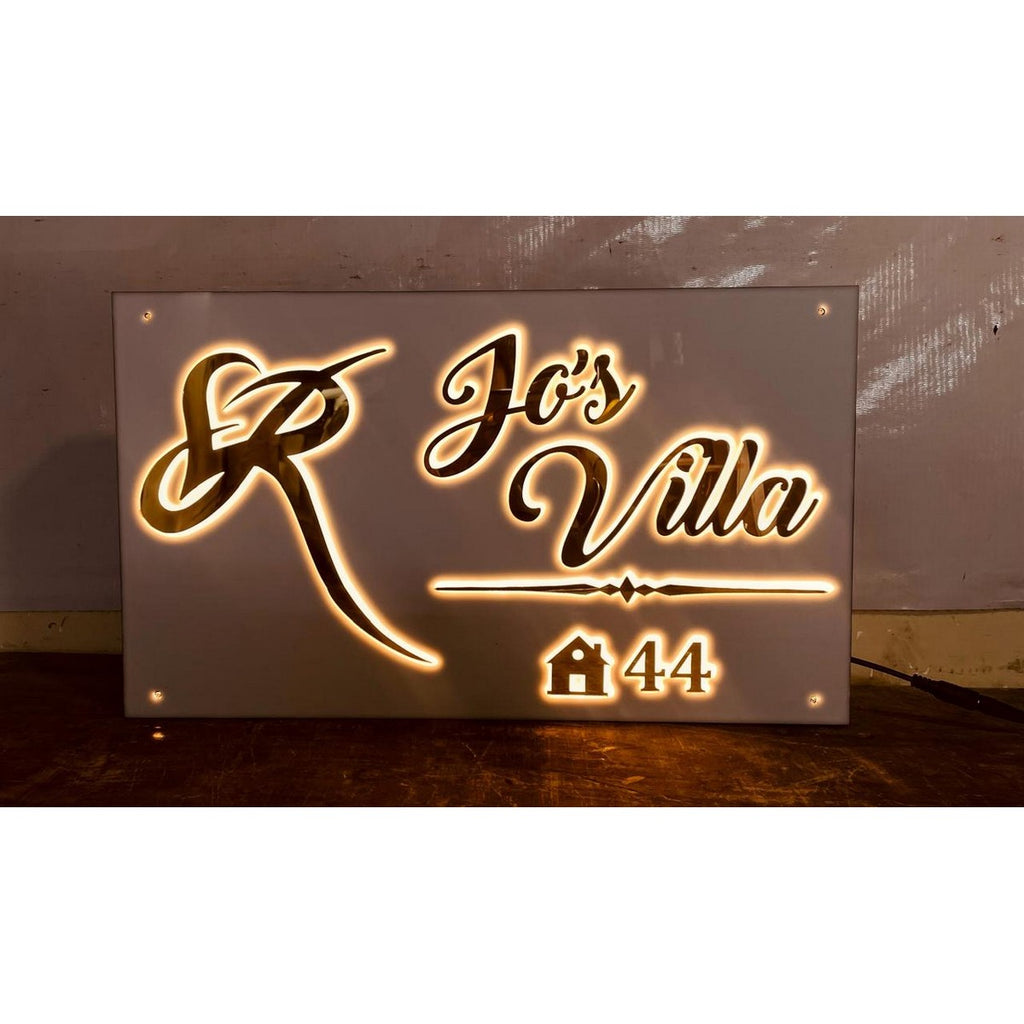 Acrylic Personalized Waterproof LED Wall Name Plate