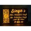 Waterproof Acrylic LED Home Name Plate Design