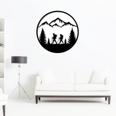 Mountain Trees Metal Wall Art
