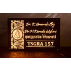 Acrylic Jali Design Name Plate – Waterproof LED Acrylic Name Plate for Home - Harshita Craft