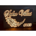 Mor Pankh LED Acrylic Name Plate Design for Home
