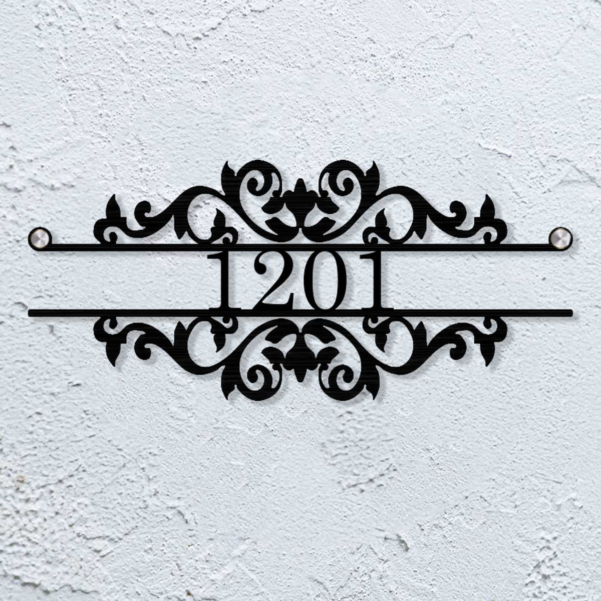 Personalized Laser Cut Steel Metal Name Plate for Home