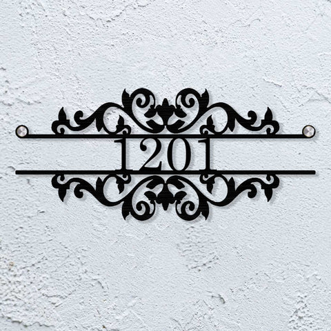 Personalized Laser Cut Steel Metal Name Plate for Home