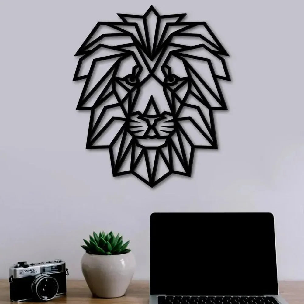 Lion Face Metal Wall Art Decor