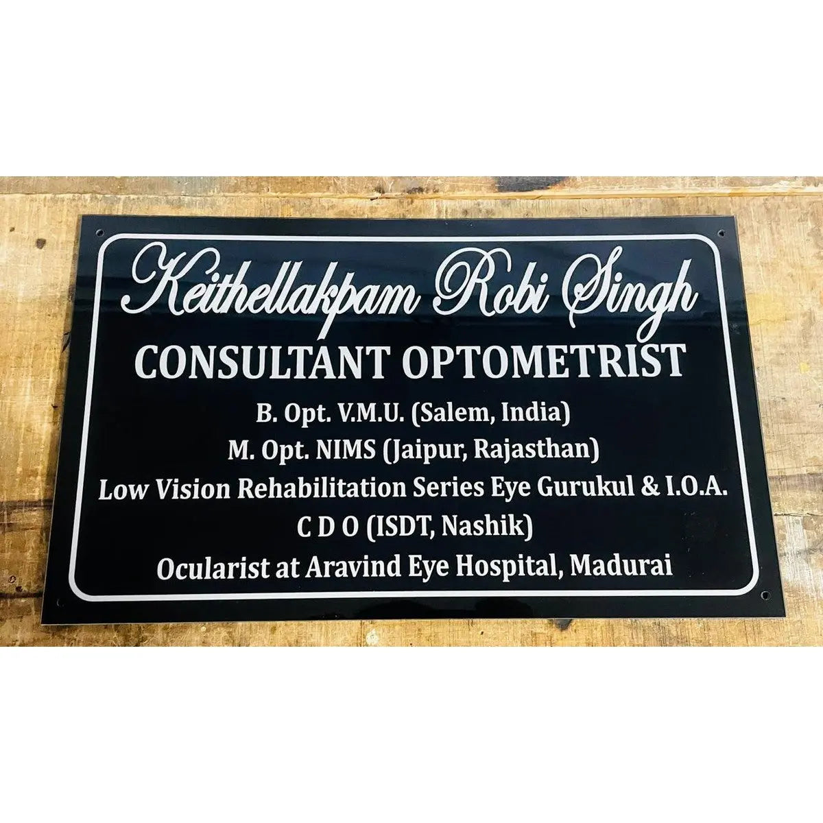 Acrylic UV Printed Wall Name Plate - Harshita Craft