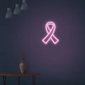 Pink Ribbon Breast Cancer LED Neon Light 