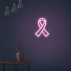 Pink Ribbon Breast Cancer LED Neon Light 