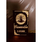 Black & Golden LED Acrylic Name Plate for Home