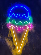 Ice Cream Softy LED Neon Light for Wall Decor
