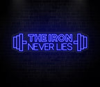 The Iron Never Lies LED Gym Neon Light 