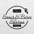 Personalized Round Leaf Design Metal Name Plate for Home | Laser Cut Steel Name Board - Harshita Craft