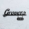 Personalized Waterproof Black Metal Name Plate for Home Entrance - Harshita Craft