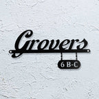 Personalized Waterproof Black Metal Name Plate for Home Entrance - Harshita Craft