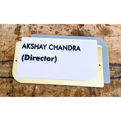 Acrylic 3 Layer Customizable Wall Name Plate